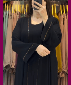 Premium Quality Turki Party Borka -Black (হিজাব সহ)