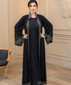 Alternative view of Koti Stone Burkha (Golden Stone)