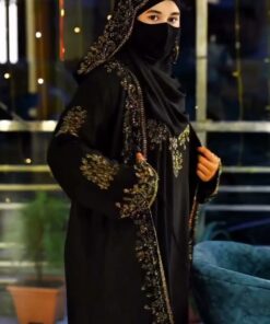 Alternative view of অরিজিনাল ইমপোর্টেড রিয়েল স্টোন দুবাই চেরি কাপড়ের আবায়া